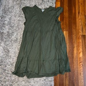 Olive Green Cotton Dress-Final Price